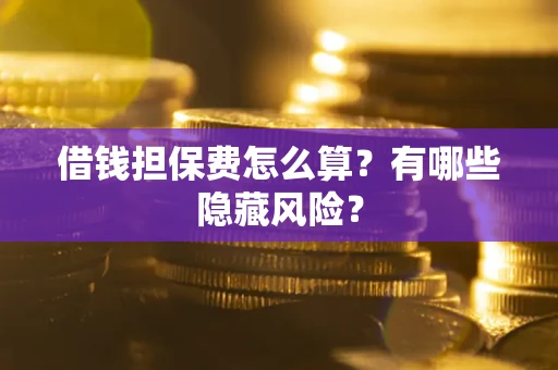 武汉借钱担保费怎么算？有哪些隐藏风险？