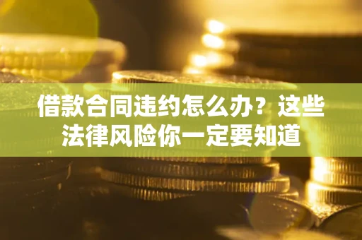 武汉借款合同违约怎么办？这些法律风险你一定要知道