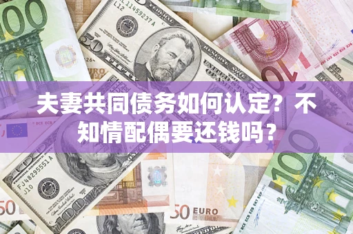 武汉夫妻共同债务如何认定？不知情配偶要还钱吗？