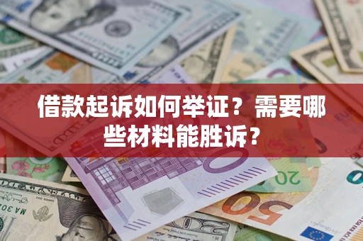 武汉借款起诉如何举证？需要哪些材料能胜诉？