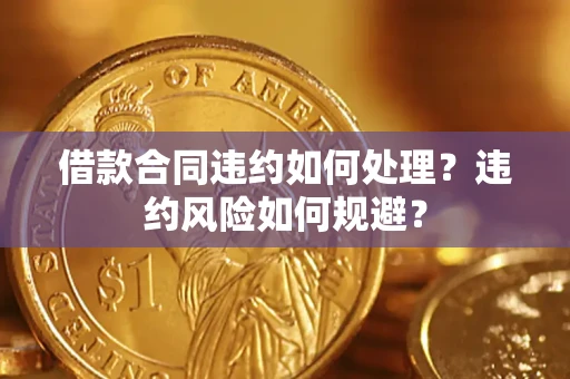武汉借款合同违约如何处理？违约风险如何规避？