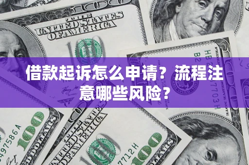 武汉借款起诉怎么申请？流程注意哪些风险？