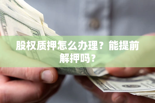武汉股权质押怎么办理？能提前解押吗？