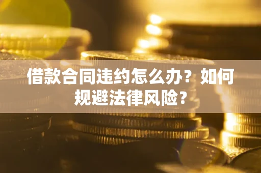 武汉借款合同违约怎么办？如何规避法律风险？